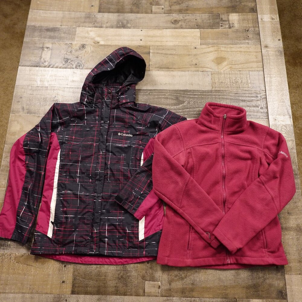 Columbia 3-in-1 Interchange Jacket – Women's‎ Size Small Abstract Black